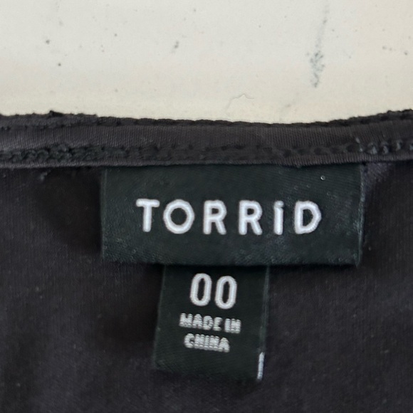 Torrid Black Babydoll Lace Top Whimsigoth 3/4 Sleeve M/L Dark Fairy Vamp - Picture 5 of 6